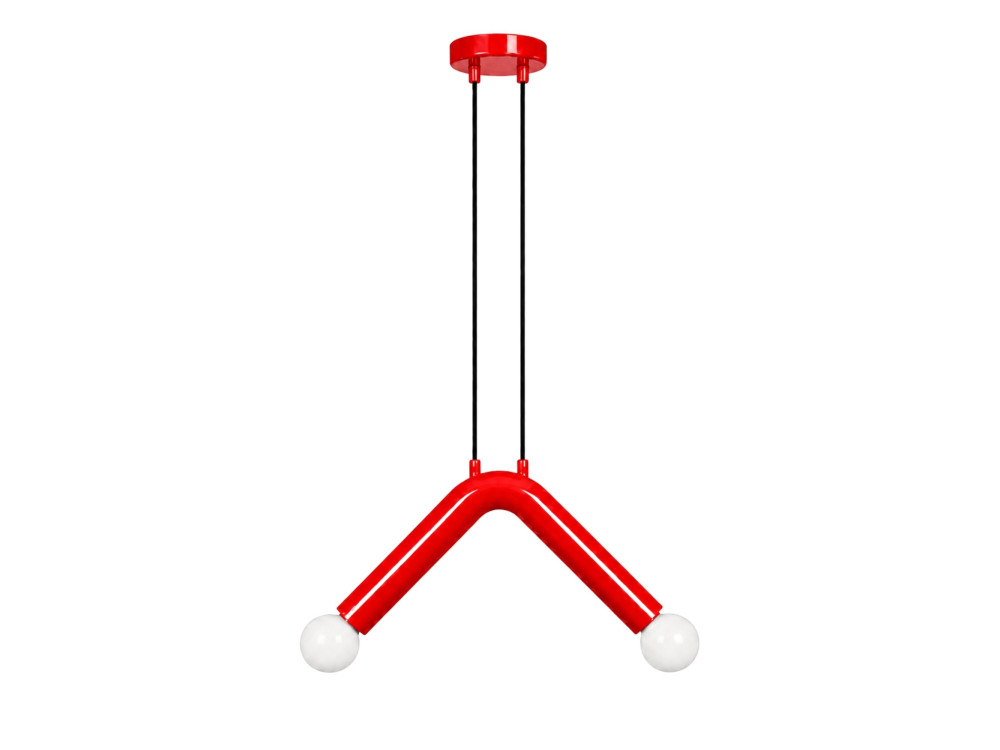 Metalowa lampa wisząca „Balance” – 33 x 15 cm – czerwona