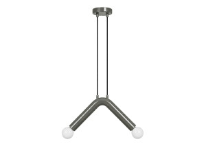 Metalowa lampa wisząca „Balance” – 33 x 15 cm – szara