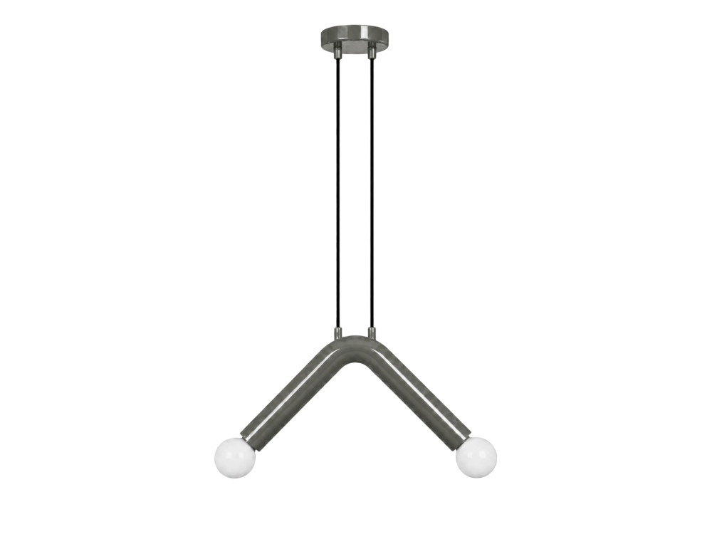 Metalowa lampa wisząca „Balance” – 33 x 15 cm – szara