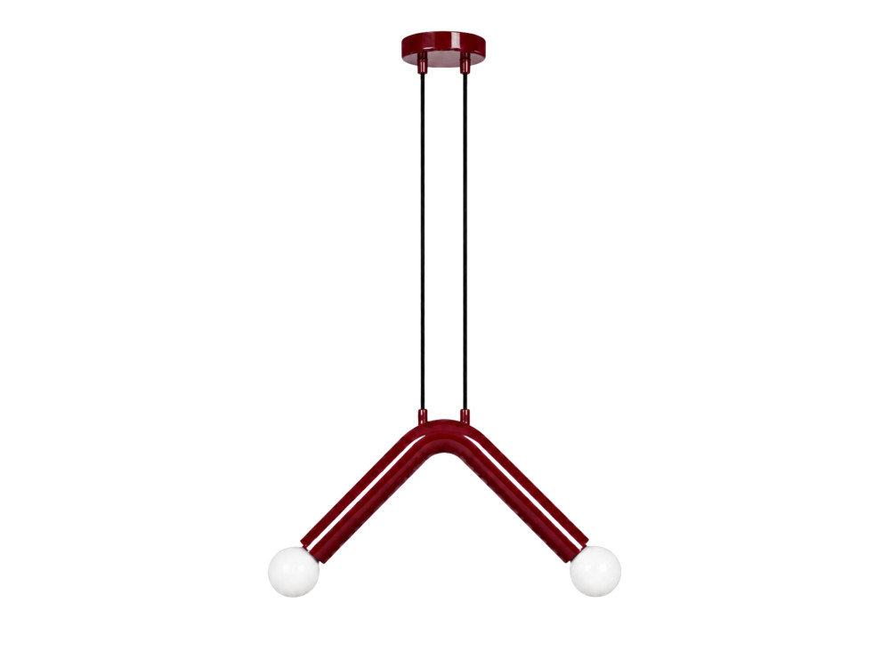 Metalowa lampa wisząca „Balance” – 33 x 15 cm – czerwona