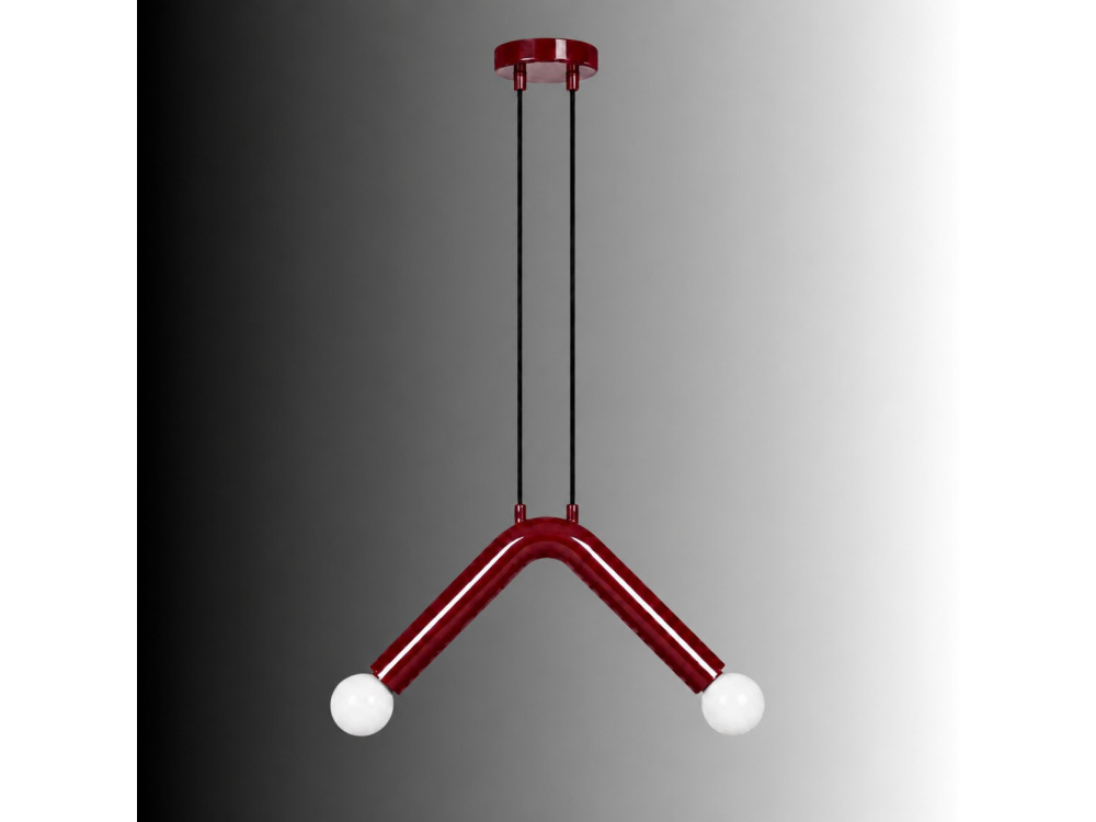 Metalowa lampa wisząca „Balance” – 33 x 15 cm – czerwona