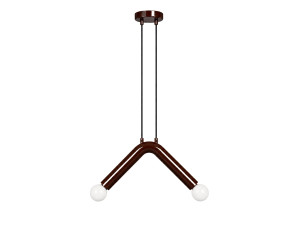 Metalowa lampa wisząca „Balance” – 33 x 15 cm – brązowa