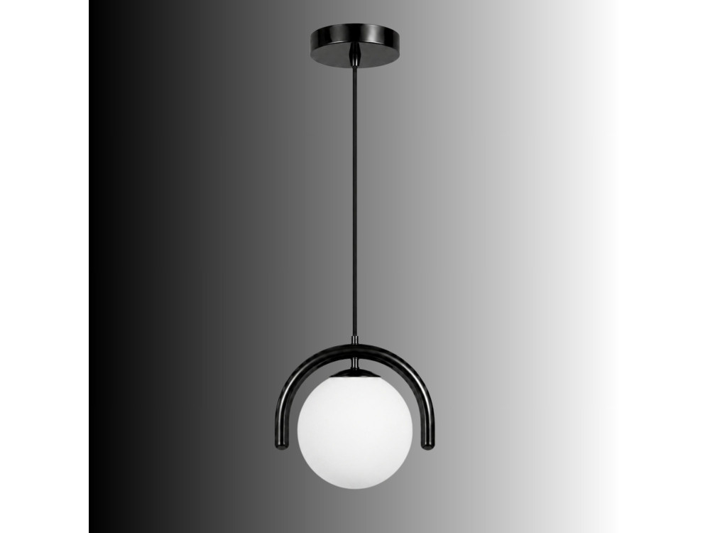 Metalowa lampa wisząca „GEDIK-20441” – 20 x 20 cm – czarna