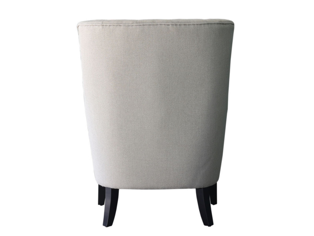 Fotel skandynawski "Duchesse" obity tkanin - 76 x 83 x 100,5 cm - Beżowy