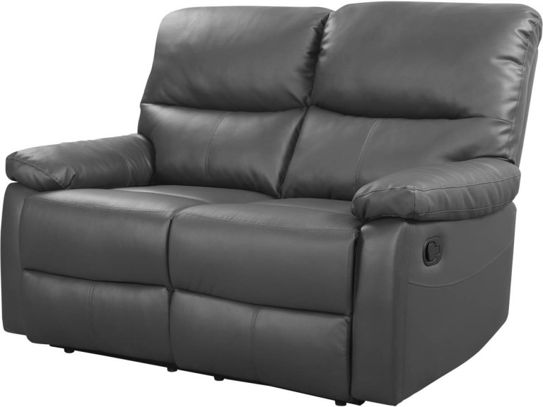 Sofa wypoczynkowa "Lincoln" - 147 x 89 x 103 cm - 2 miejsca - Szara