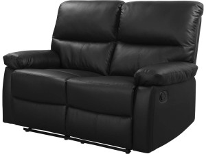 Sofa wypoczynkowa "Lincoln" - 147 x 89 x 103 cm - 2 miejsca - Czarna