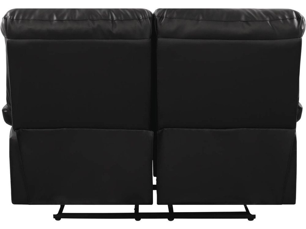 Sofa wypoczynkowa "Lincoln" - 147 x 89 x 103 cm - 2 miejsca - Czarna