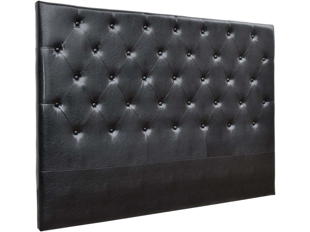 Pikowany zagówek "Deco" - 149 cm - Czarny - Z PVC