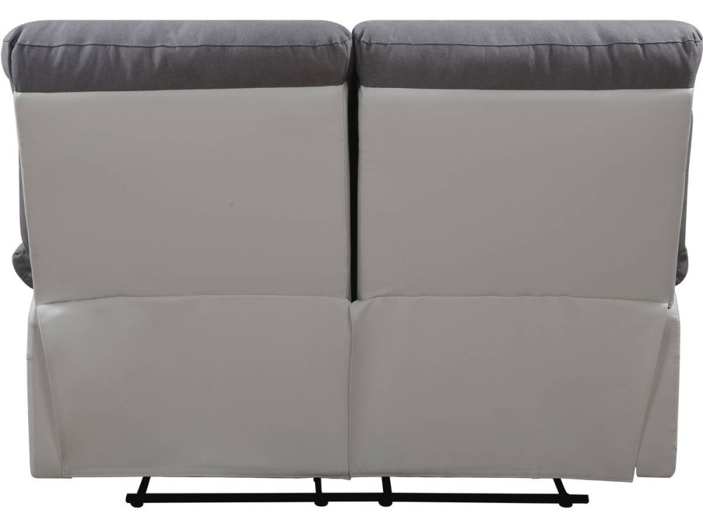 Sofa wypoczynkowa "Lincoln" - 147 x 89 x 103 cm - 2 miejsca - Jasnoszaro-biaa