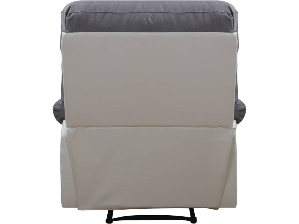 Fotel wypoczynkowy "Lincoln" - 90 x 89 x 103 cm - Jasnoszaro-biay
