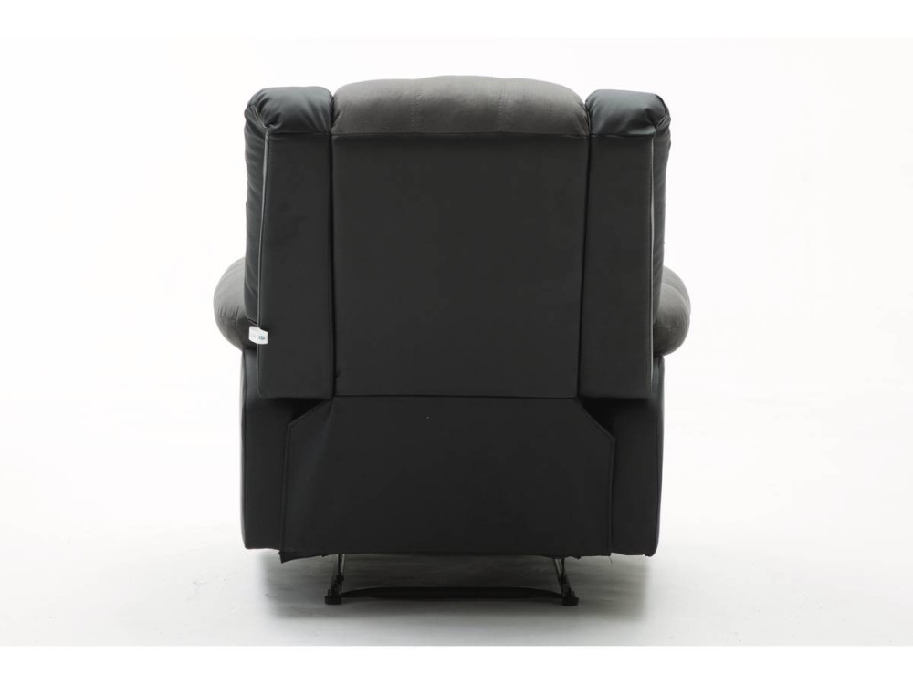 Fotel wypoczynkowy "Buckingham" - 85 x 93 x 100 cm - Ciemnoszaro-czarny