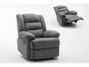 Fotel wypoczynkowy "Buckingham" - 85 x 93 x 100 cm - Jasnoszary