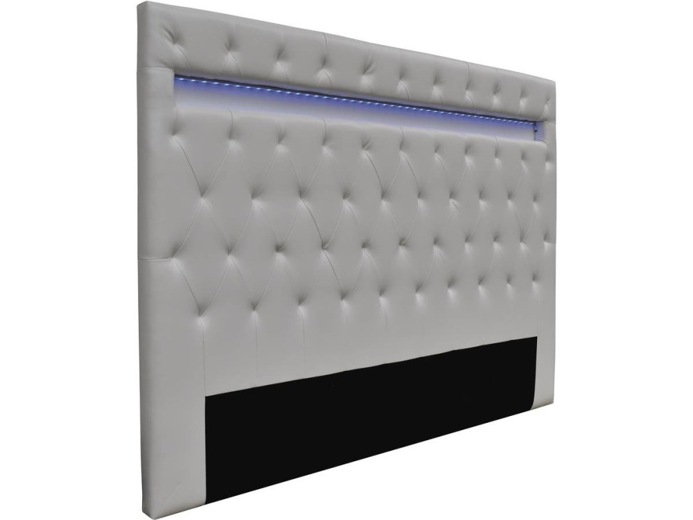 Zagówek do łóżka "Deco" z podświetleniem LED - 169 cm - Biały