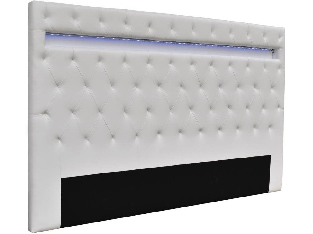 Zagówek do łóżka "Deco" z podświetleniem LED - 189 cm - Biały