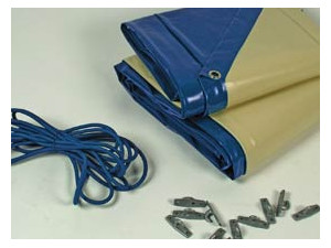 Pokrowiec na basen zimowy Florida - 280 gr/mÂ² - niebieski