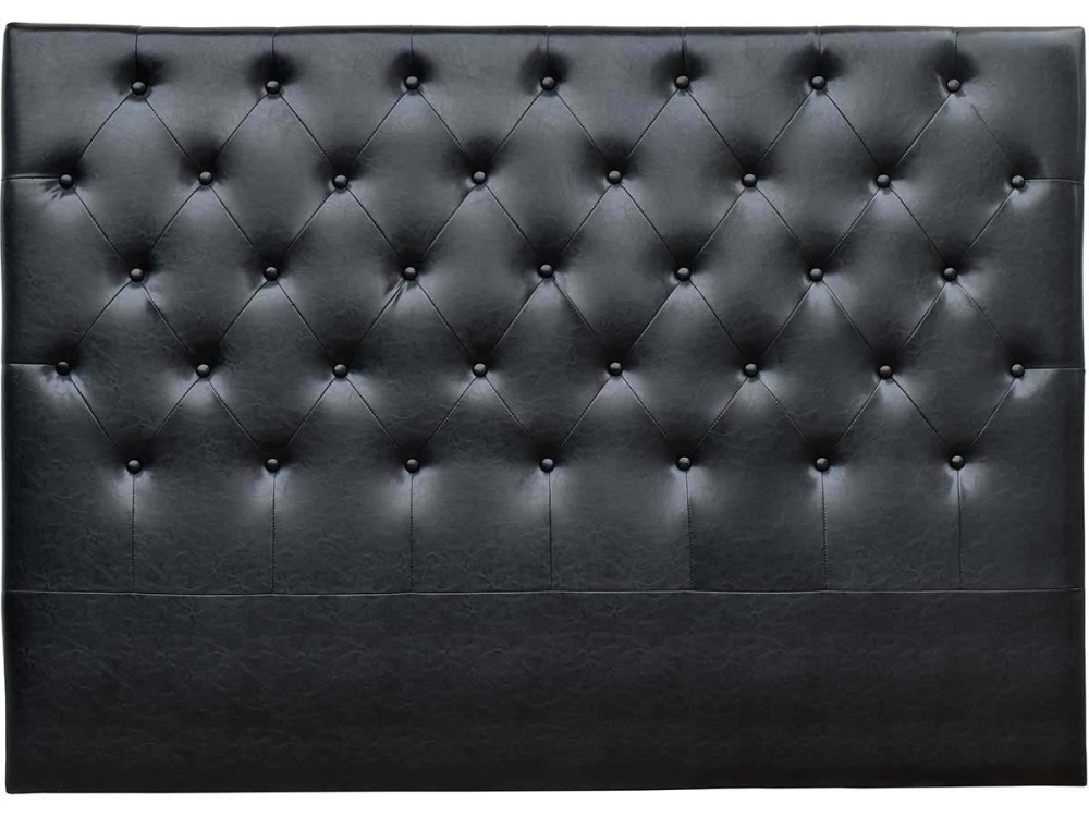 Pikowany zagówek "Deco" - 169 cm - Czarny - Z PVC