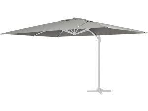 Poszycie na parasol ogrodowy "Sun 4" z nog boczną - 3 x 4 m - Jasnoszare