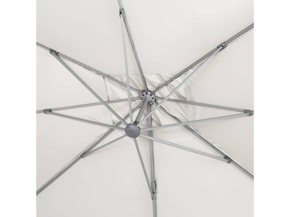 Parasol ogrodowy "Sun 4" z boczn nogą - Aluminium - Prostokątny - 3 x 4 m - Ecru + Pokrowiec ochronny