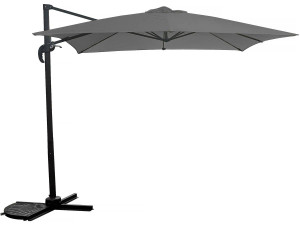 Parasol ogrodowy "Soleil" z nogą boczną - 2.5 x 2.5 m - Szary
