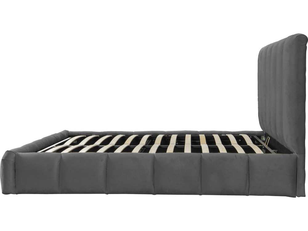 Lit avec coffre "Annie" 140 x 190 cm - Gris