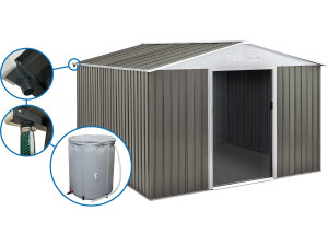 Metalowa szopa ogrodowa "Dallas" Accessoires gouttière et récupérateur d'eau Taille 15,16 m²