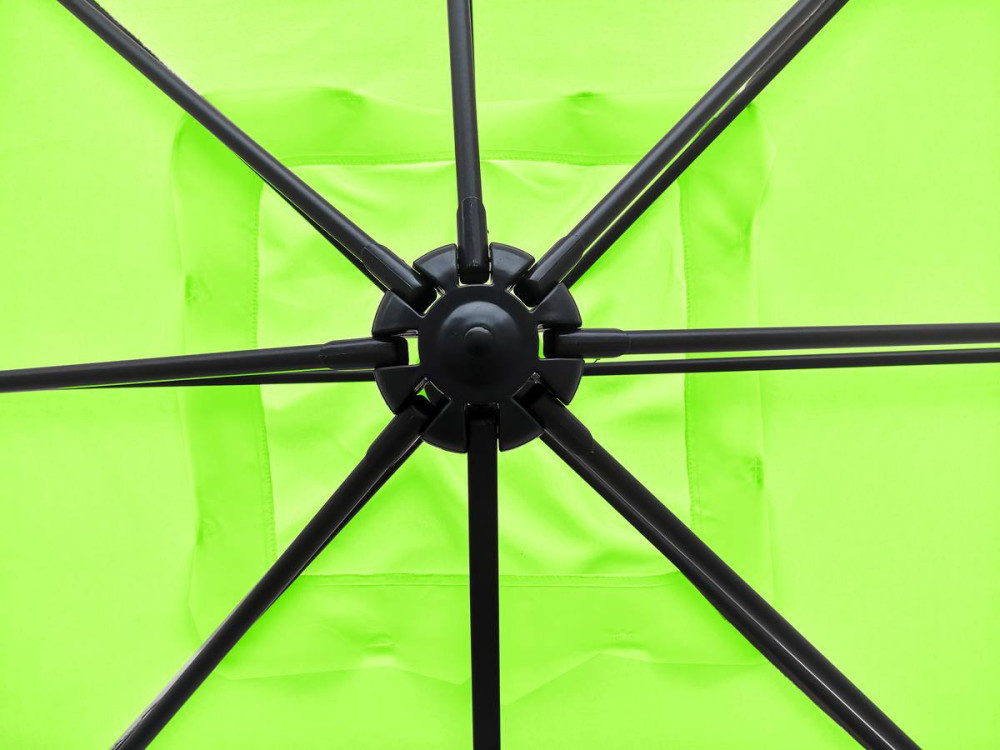 Parasol ogrodowy "Soleil" z boczn nogą - Kwadratowy - 2.5 x 2.5 m - Zielony + pokrowiec zabezpieczający