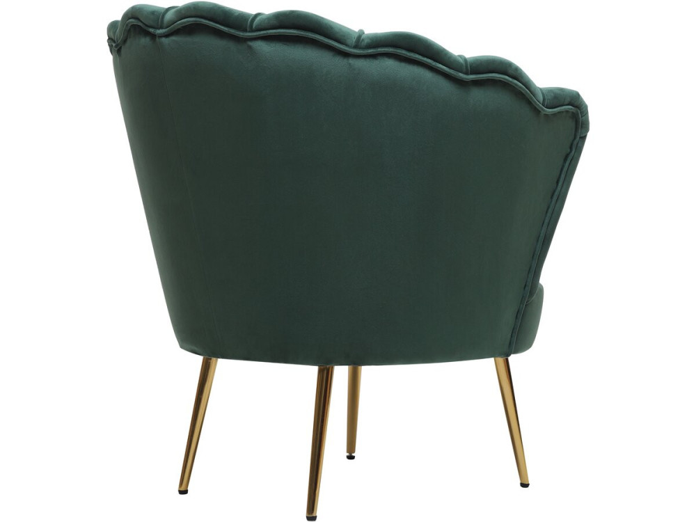 Fotel aksamitny "Floria" - 75 x 68 x 77,5 cm - zielony