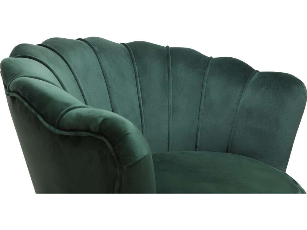 Fotel aksamitny "Floria" - 75 x 68 x 77,5 cm - zielony