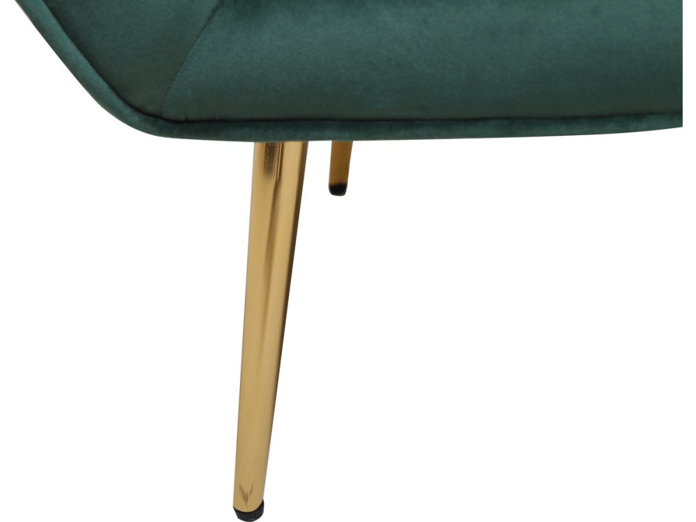 Fotel aksamitny "Austin" - 79 x 71 x 79,5 cm - zielony