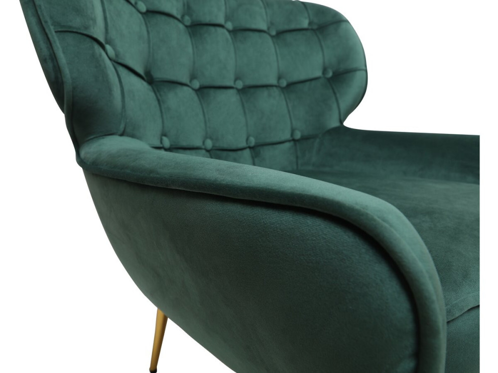 Fotel aksamitny "Austin" - 79 x 71 x 79,5 cm - zielony