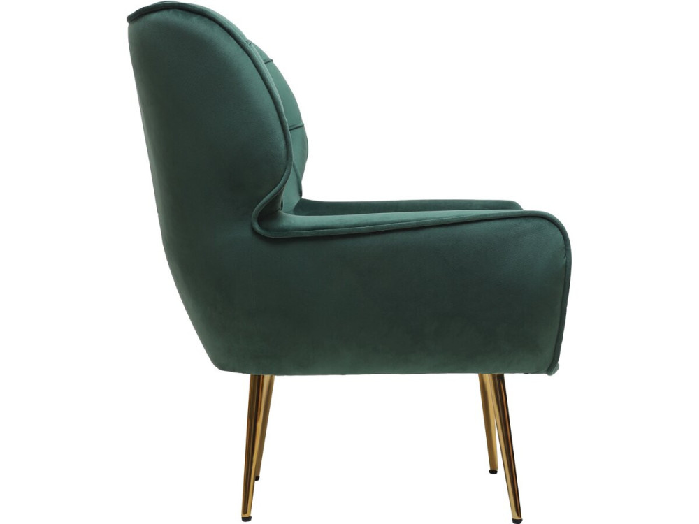 Fotel aksamitny "Austin" - 79 x 71 x 79,5 cm - zielony