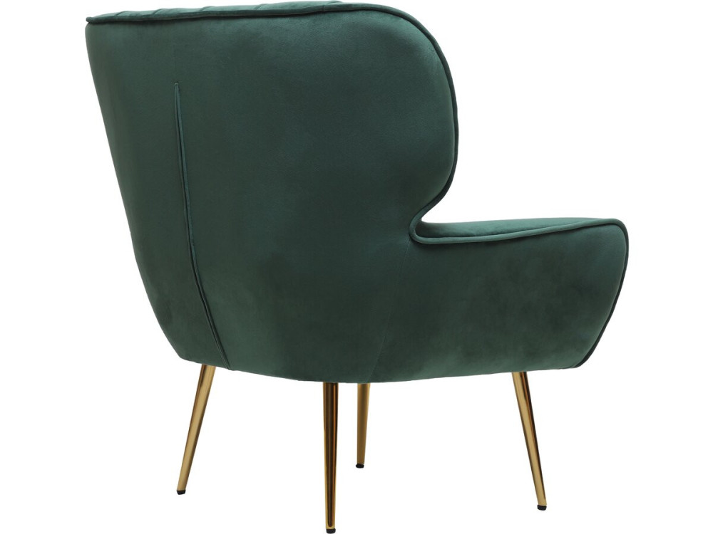 Fotel aksamitny "Austin" - 79 x 71 x 79,5 cm - zielony