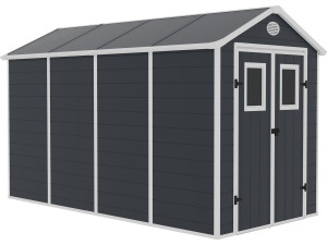 Wiata ogrodowa z żywicy "Texas" - 6,88 m² - zestaw do kotwienia w zestawie - antracyt