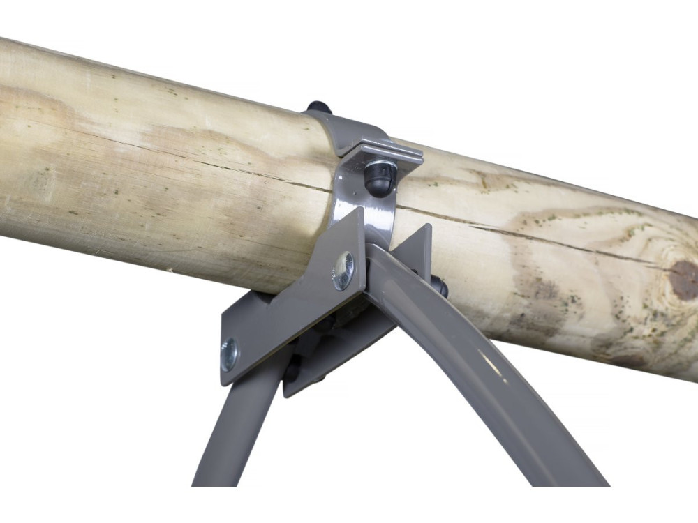 Drewniany zestaw hutawkowy "Nelio" - Z 2 huśtawkami, 1 przeciwległą i 1 nosidełkiem.