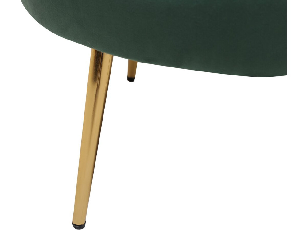 Fotel aksamitny "Floria" - 75 x 68 x 77,5 cm - zielony