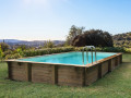 Zestaw basenów drewnianych prostoktnych " Murano " - 12,20 x 6,20 x 1,44 m