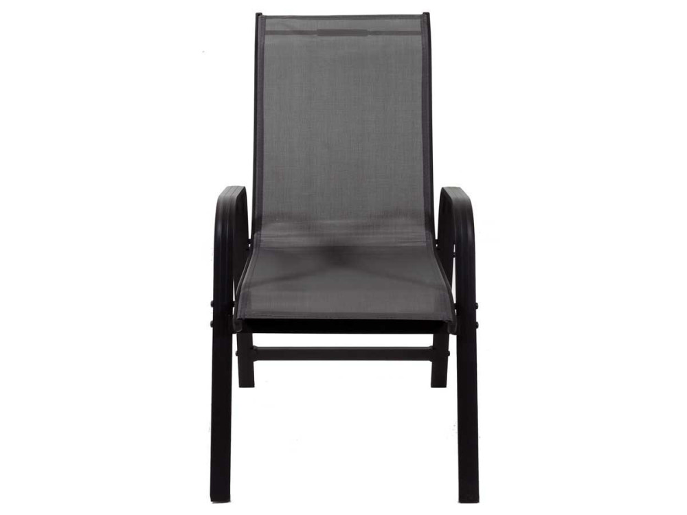 Fotel ogrodowy aluminiowo-tekstylenowy Porto” - Phoenix - Ciemnoszary - Zestaw 2 szt.