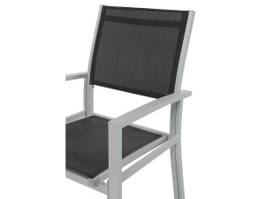 Fotel ogrodowy aluminiowo-tekstylenowy Tropic” - Phoenix - Czarne - Zestaw 2 szt. 2