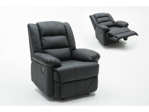 Fotel wypoczynkowy "Buckingham" - 85 x 93 x 100 cm - Czarny