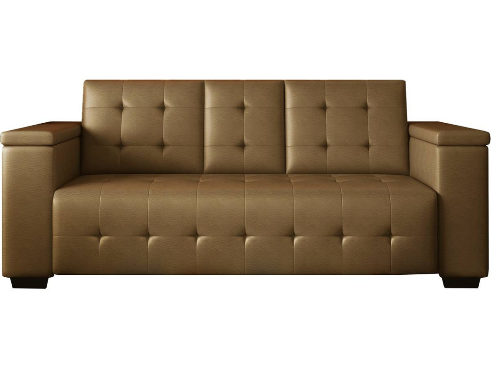 Sofa rozkadana "Renarde" -  214 x 86 x 86 cm - 3-osobowa - Brązowa + Miejsca do zagospodarowania - Brązowa