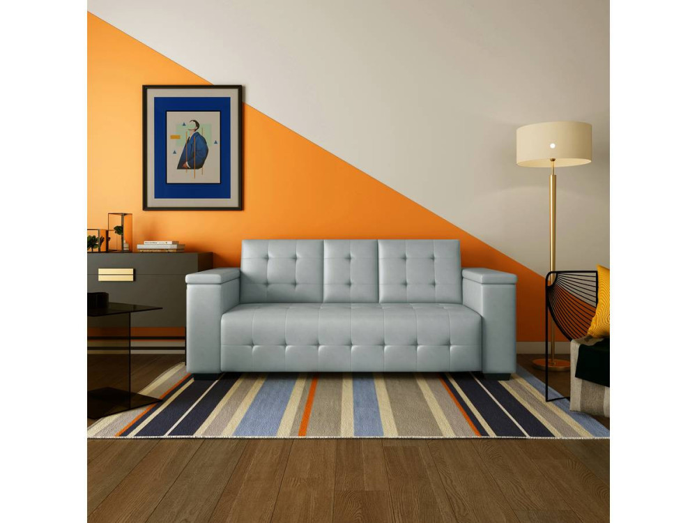 Sofa rozkadana "Renarde" -  214 x 86 x 86 cm - 3-osobowa - Szara - Miejsca do zagospodarowania