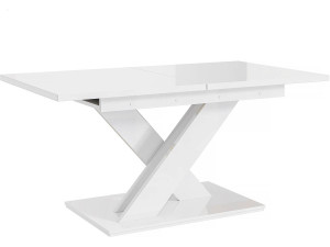 Rozkadany stół do jadalni "Bronx" - 140/180 x 80 x 75 cm - biały wysoki połysk