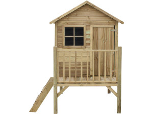Drewniany domek ze zjedżalnią "Tomek" 2