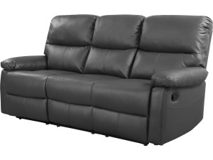 Sofa wypoczynkowa "Lincoln" - 197 x 89 x 103 cm - 3 miejsca - Szara
