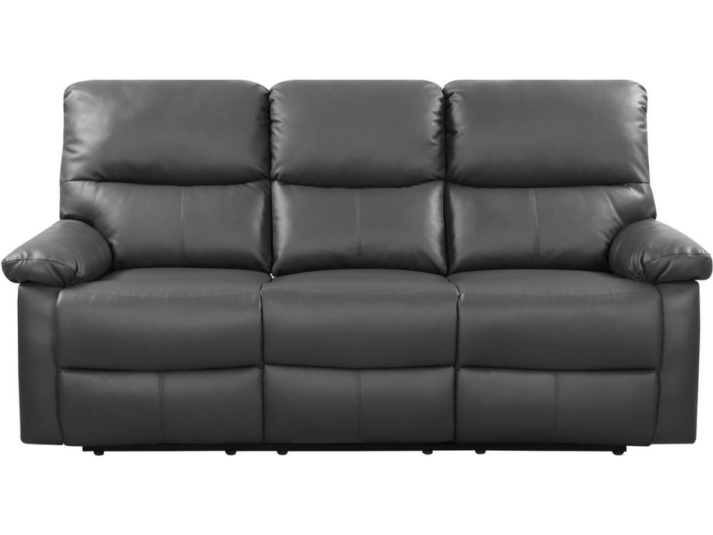 Sofa wypoczynkowa "Lincoln" - 197 x 89 x 103 cm - 3 miejsca - Szara