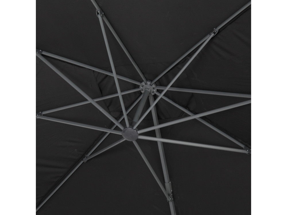 Parasol ogrodowy "Sun 4" - Prostoktny - 3 x 4 m - Czarny - Obciążniki w zestawie