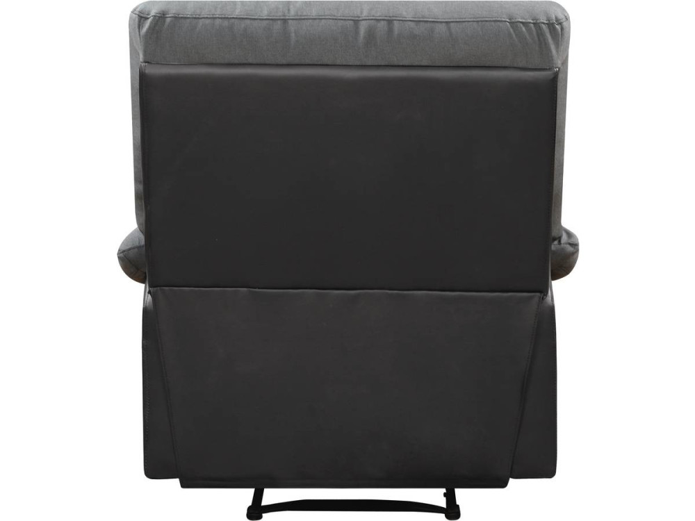 Fotel wypoczynkowy "Lincoln" - 90 x 89 x 103 cm - Ciemnoszaro-czarny