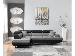 Sofa narona "Sophia luxe" - 265 x 190.5 x 80/91 cm - Czarno-szara - 5 miejsc - Lewostronna 2