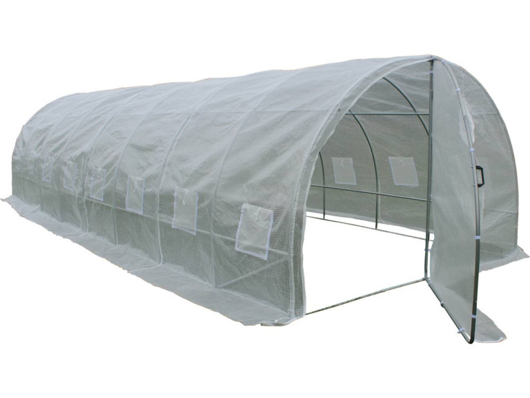 Szklarnia-tunel ogrodowy z drzwiami "Mimosa" - 180 g/m² - 24 m² - 8 x 3 x 2 m