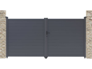 Brama aluminiowa "Marc" - 299.5 x 155.9 cm - Szara